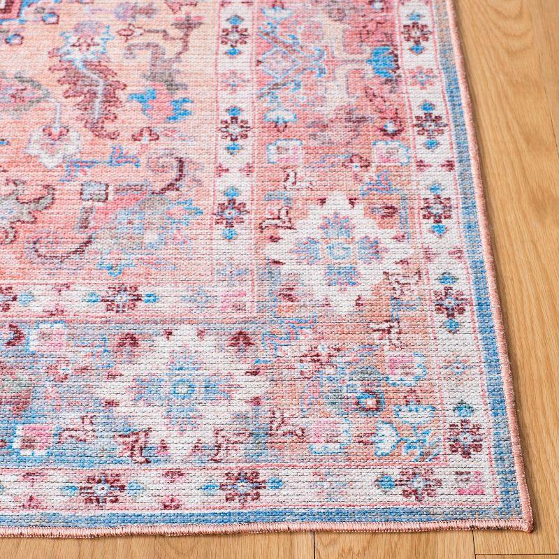 Briana Oriental Pink/Blue Area Rug