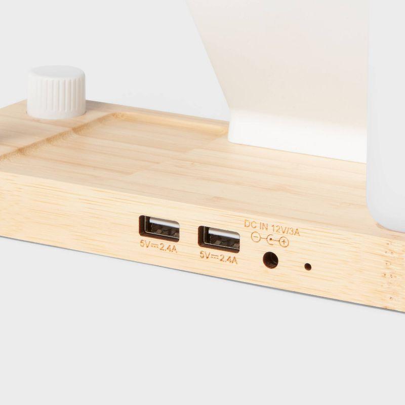 Desk Lamp with Wireless Charging and Storage (Includes LED Light Bulb) - Brightroom™: Table Lamp, Desk Organizer, USB Port
