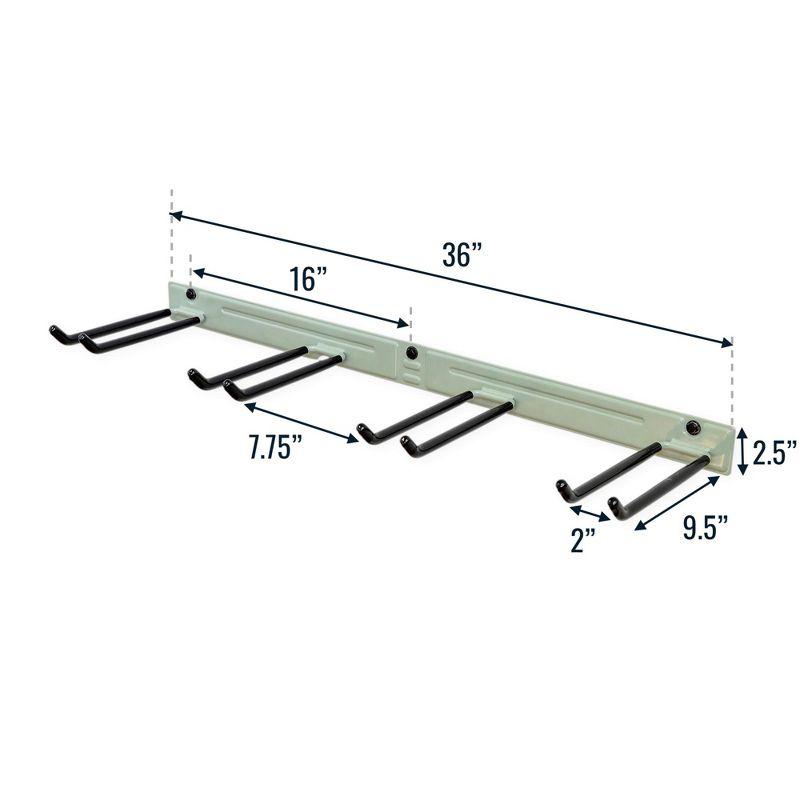 Green Powder Coated Wall Mount Garage Tool Organizer