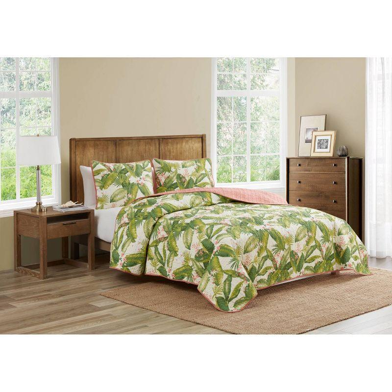 Tommy Bahama Aregada Dock Cotton Reversible Quilt Set