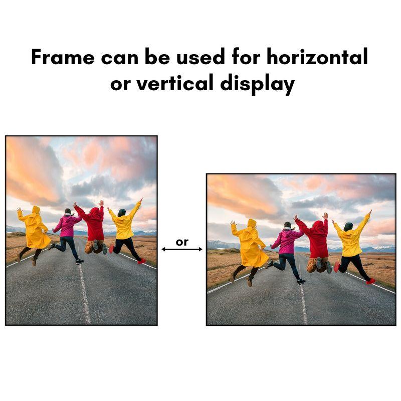 Front Loading Picture Frame Set - Perfect For Photos And Wall Decor - Black - 2 Pack