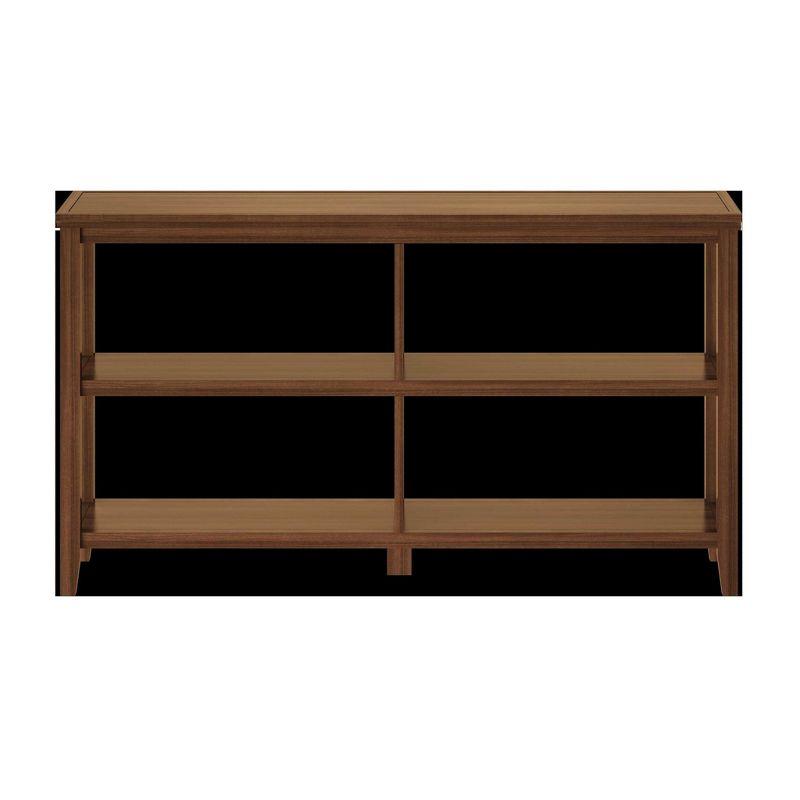 HomeRoots Brown Solid Wood Double Bookcase