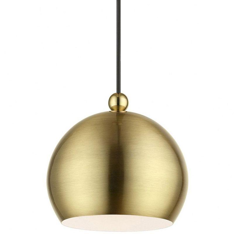 Livex Lighting Stockton 1 - Light Pendant in  Antique Brass/Polished Brass