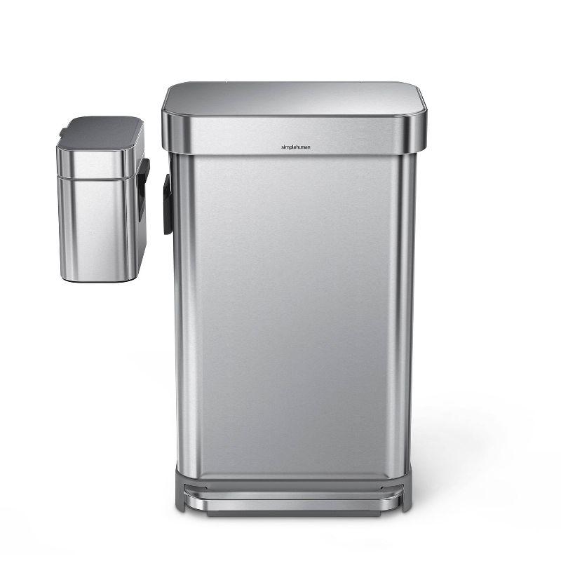 Simplehuman 4 Liter Compost Caddy, Brushed Stainless Steel