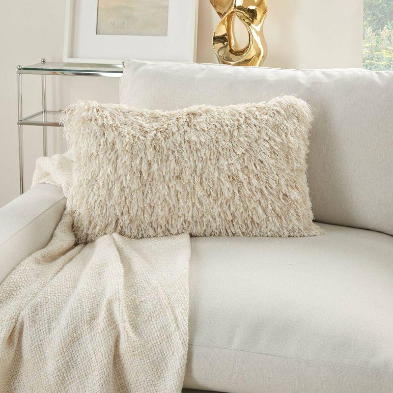 Soft Ribbon Shag Throw Pillow - Mina Victory