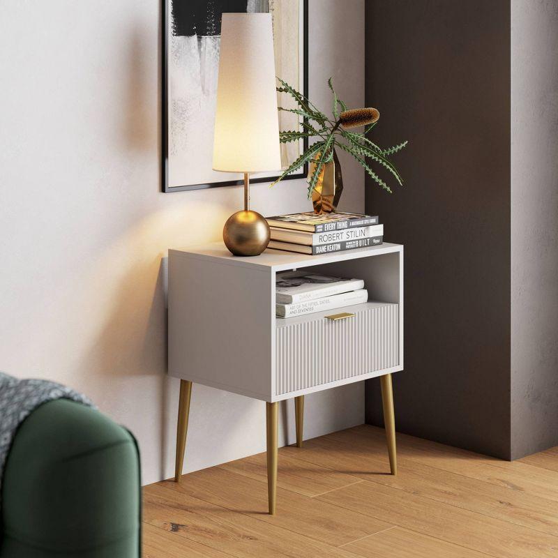 20'' W Metal Nightstand