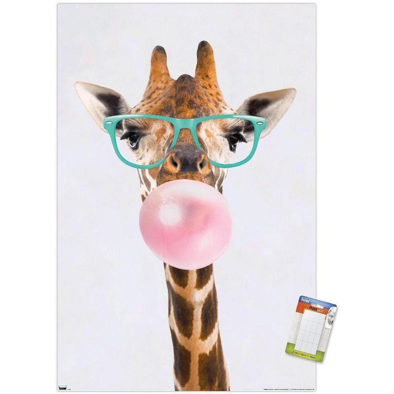 Trends International Reinders - Funky Giraffe Unframed Wall Poster Print White Mounts Bundle 14.725" x 22.375"