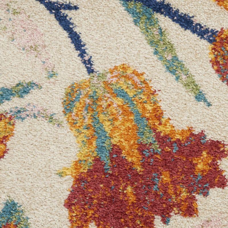 Nourison Allur Botanical Indoor Area Rug Ivory Multicolor 7'10" x 9'10"