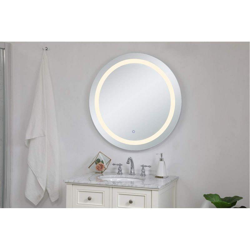 Elegant Lighting Helios 32 inch Hardwired LED mirror with touch sensor and color changing temperature 3000K/4200K/6400K