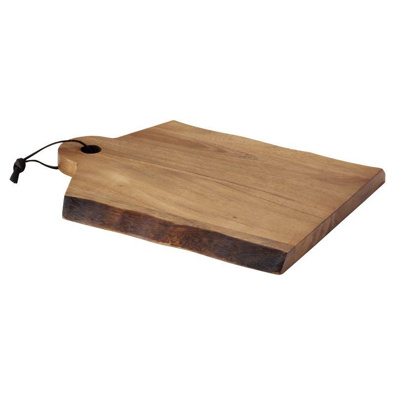 Acacia Wood Rustic Rectangular Cutting Board with Handle