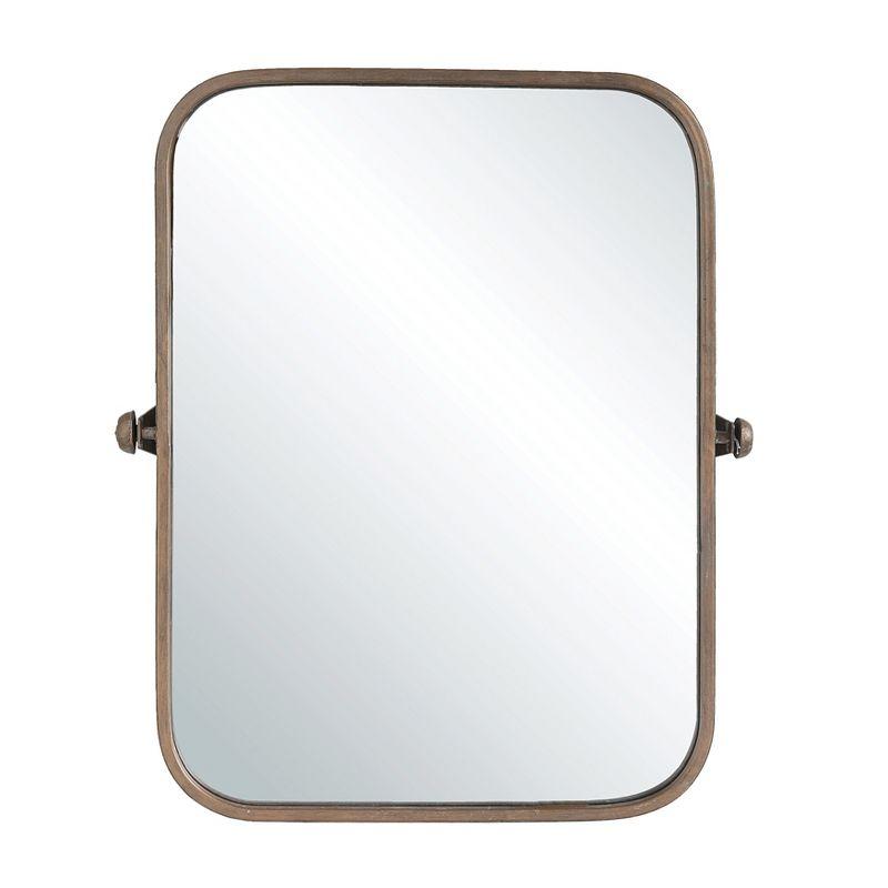 Copper Edge 24"x20.5" Rectangular Wood Pivoting Wall Mirror