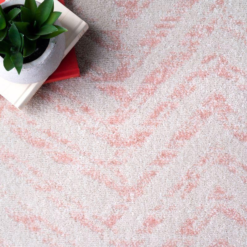 Nuloom Rosanne Geometric 5x7 Indoor Area Rug for Living Room Bedroom Dining Room Kitchen, Pink/Ivory