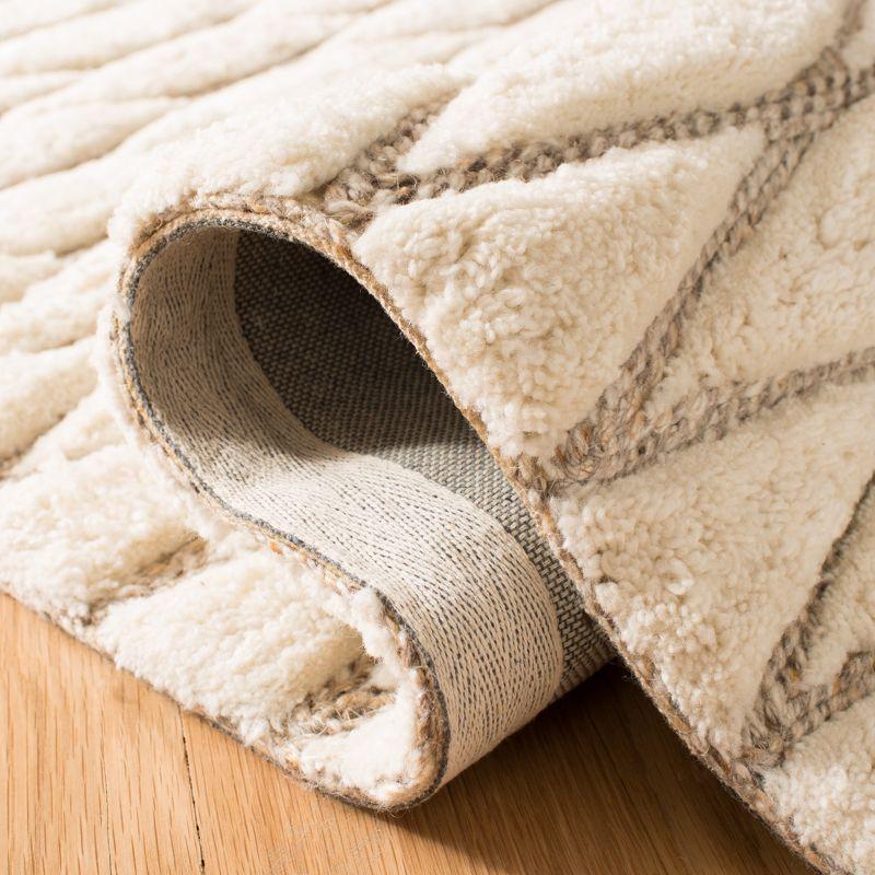 Casablanca CSB656 Hand Tufted Area Rug - Ivory/Brown - 8'x10' - Safavieh.