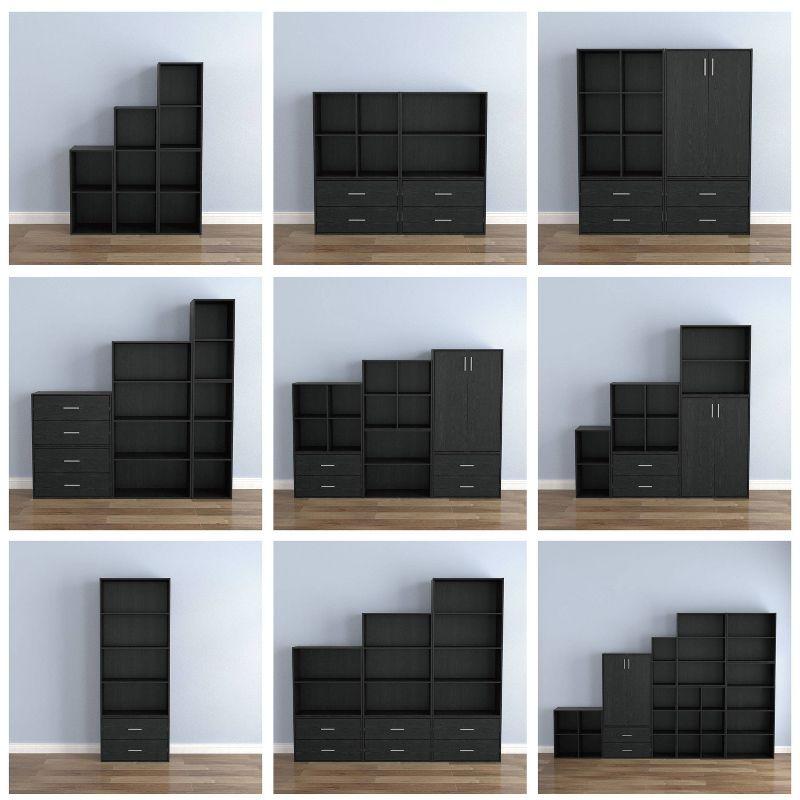 24/7 Shop At Home 35" Silkpath Modern 6 Cube Stackable and Modular Bookcase