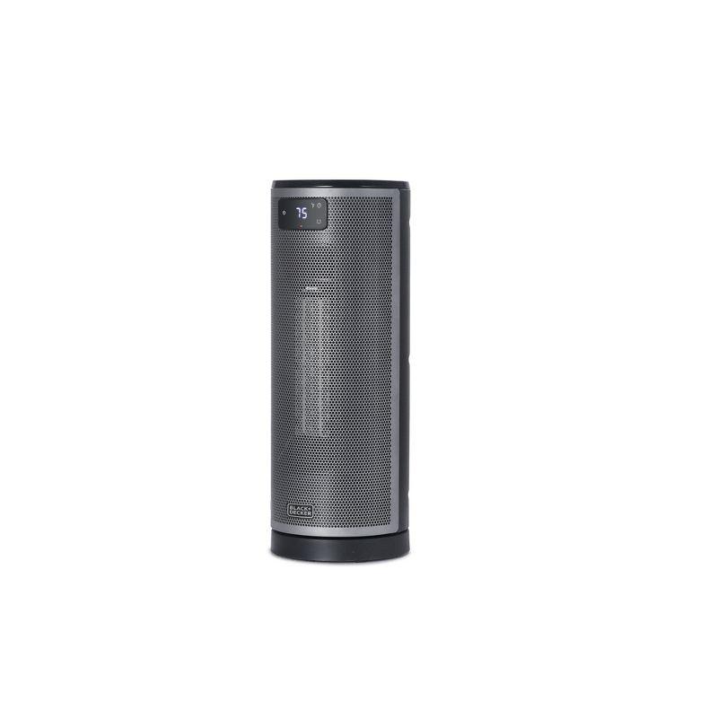 BLACK+DECKER BLACK+DECKER Ceramic Oscillating Tower Heater with Remote Control, Space Heater with Digital LED Display, Black