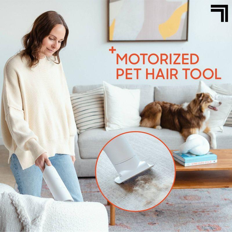 Sharper Image Handheld Vacuum with High-Speed 120W Brushless Motor, Cordless White: Portable, Bagless, HEPA Filter, Multi-Surface