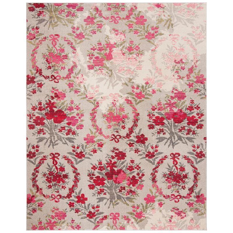 Monaco MNC205 Power Loomed Indoor Area Rug - Ivory/Pink - 8'x11' - Safavieh.