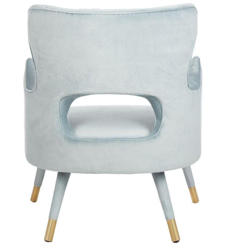Blair Wingback Accent Chair - ACH4504 - Slate Blue/Gold - Safavieh