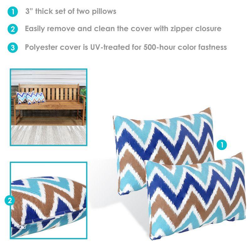 SunnyDaze Decor Indoor/Outdoor Pillow Cover (Set of 2)