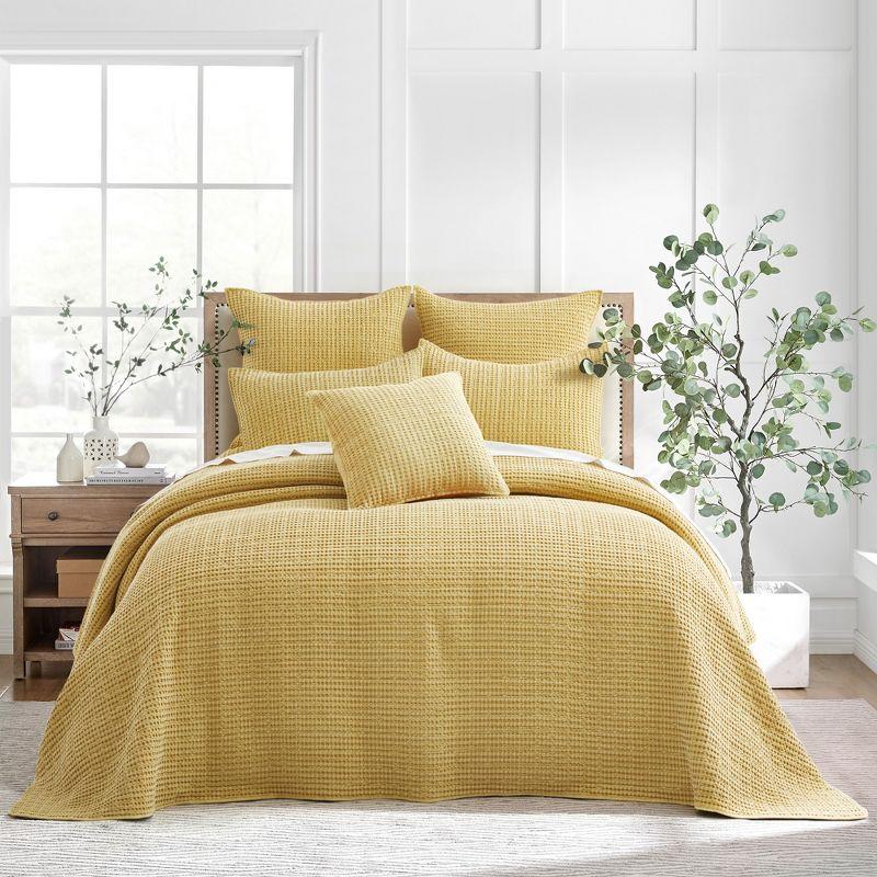 Ochre Queen Reversible Microfiber Bedspread Set