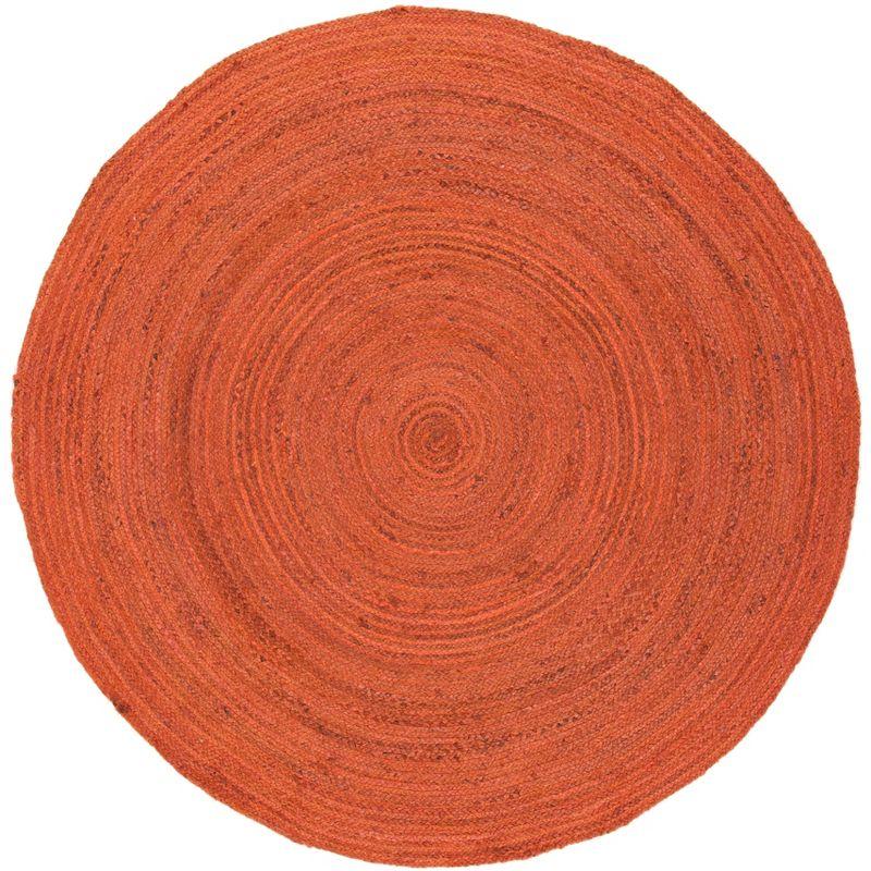 August Grove® Parkington Vintage Leather Hand Woven Jute Solid Color Rug