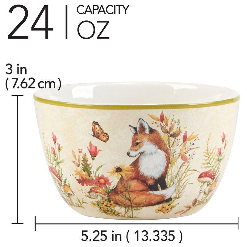 Woodland Critters Set of 4 Ice Cream Bowls