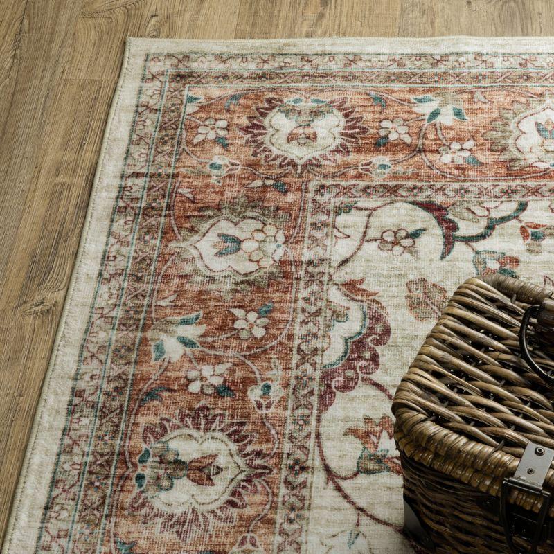 Oriental Weavers Sumter SUM03 Ivory/ Rust Indoor Area Rug - 3'6" x 5'6"