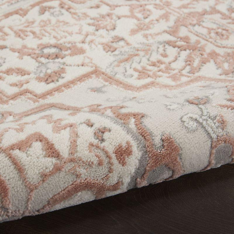 Nourison Elation Bohemian Medallion Indoor Rug Ivory Brick 7'10" x 9'10"