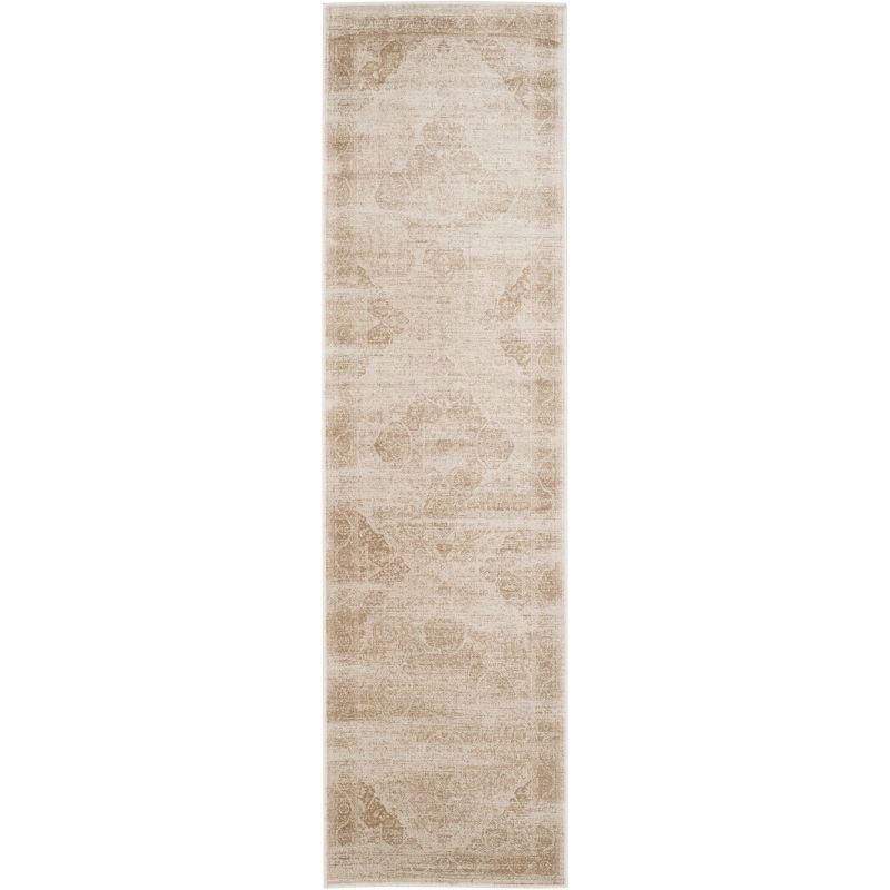 Vintage VTG159 Power Loomed Indoor Skid-Resistant Runner Rug - Stone - 2'2"x8' - Safavieh