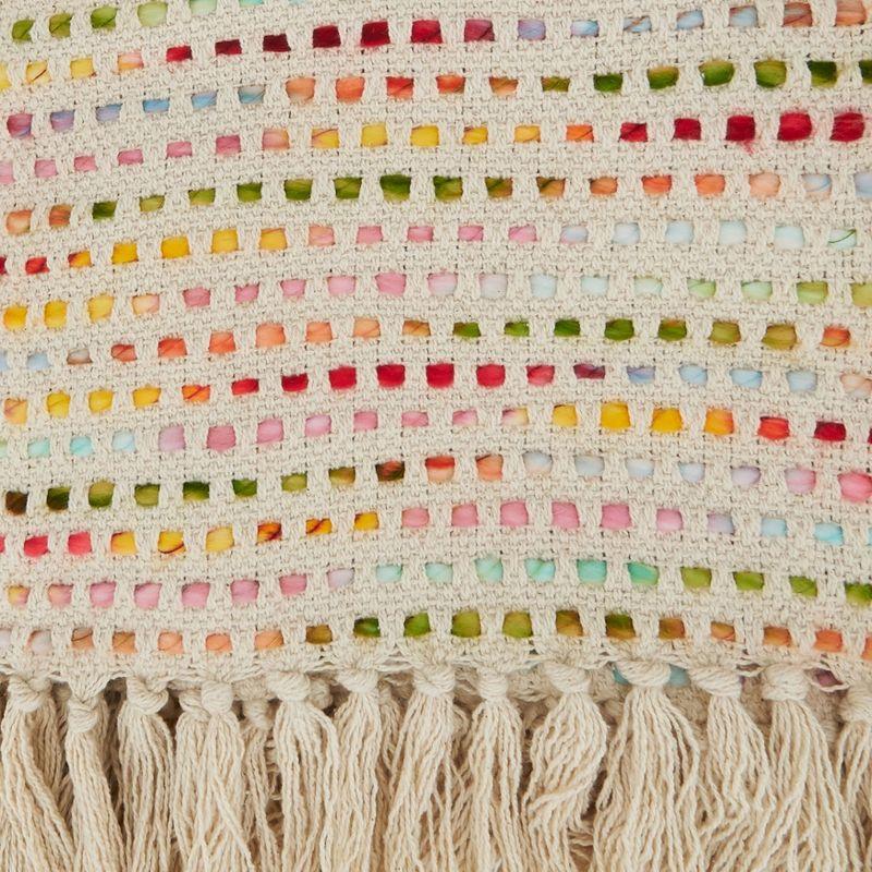 Saro Lifestyle Tasseled Throw With Confetti Design