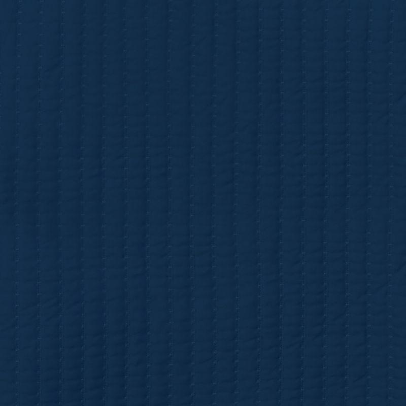 Great Bay Home Detailed Channel Stitch All-Season Reversible Quilt Set With Shams (King, Navy)