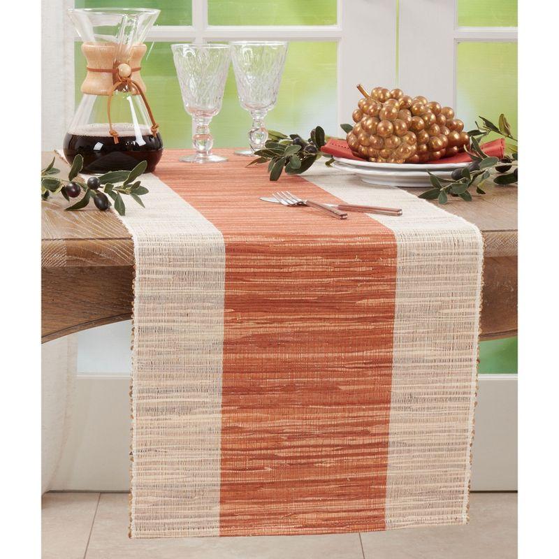 Saro Lifestyle Table Runner With Shimmering Banded Design