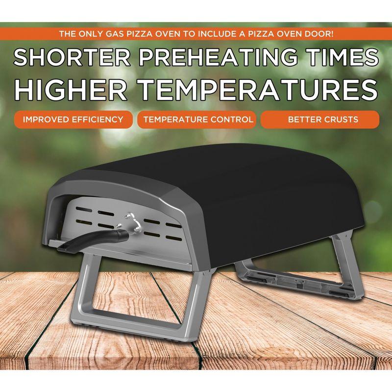 Commercial Chef Commercial Chef Countertop Propane Pizza Oven with Dual Burners