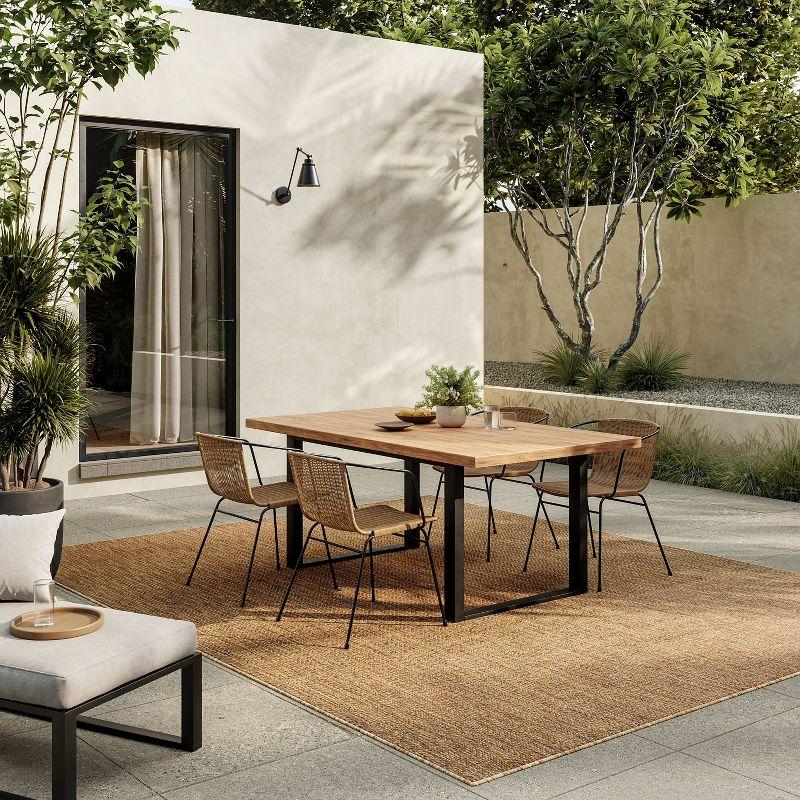 Nourison Horizon Indoor/Outdoor 8' x 10' Natural Modern Chevron Flatweave Rug