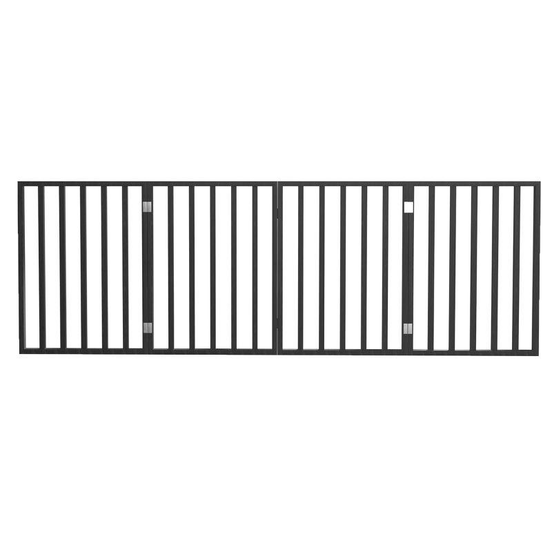 Pet Adobe 4-Panel Indoor Foldable Pet Gate, Black