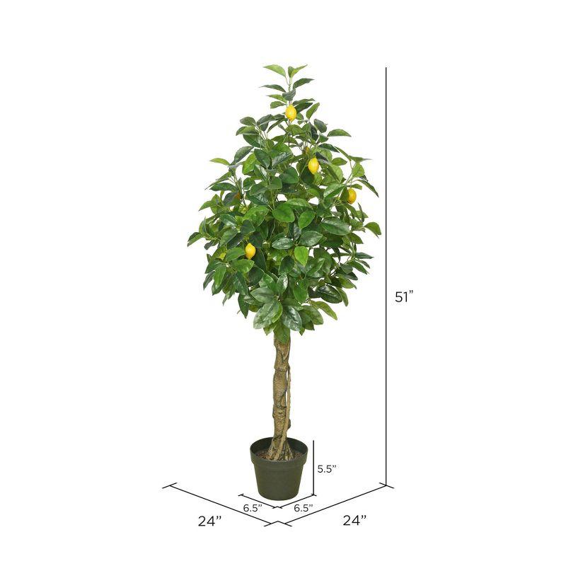 Lifelike Lemon Tree in Pot - 51" Real Touch Faux Plant