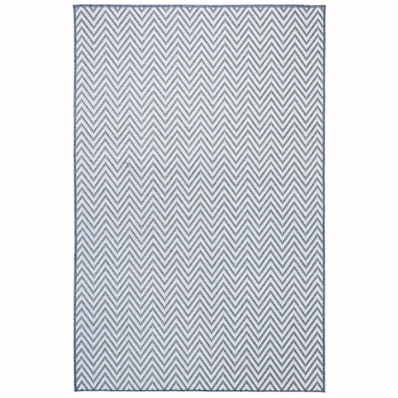 Bermuda BMU812 Power Loomed Indoor/Outdoor Area Rug - Blue/Creme - 6'7"x9'2" - Safavieh.