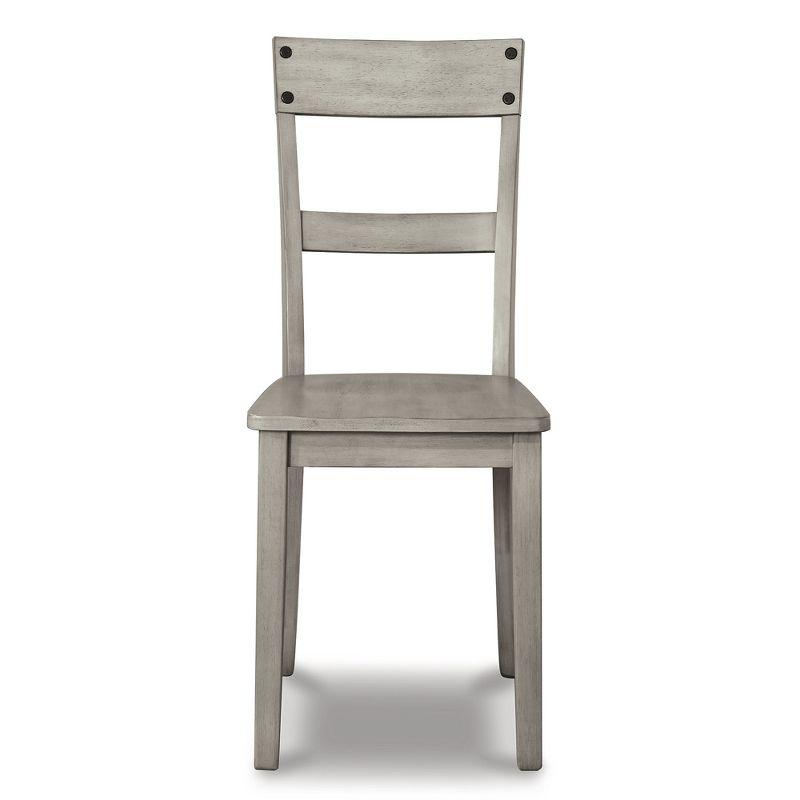 Signature Design by Ashley Loratti Modern Farmhouse Weathered Wood Dining Chair, Set of 2, Gray