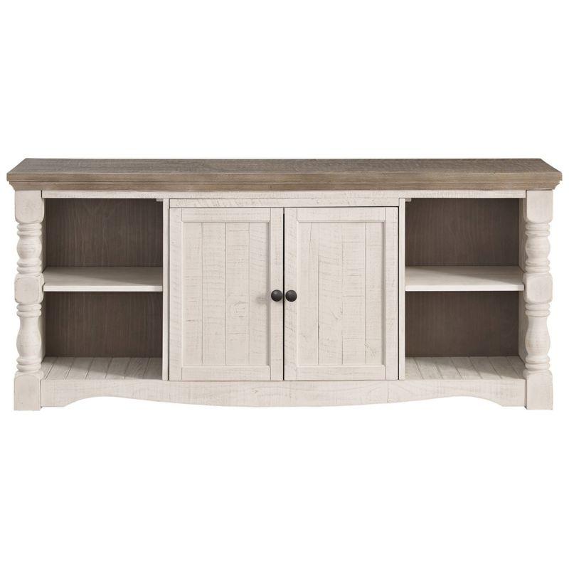 Havalance TV Stand for TVs up to 67" White - Signature Design by Ashley: Modern Farmhouse Media Console with Cable Management