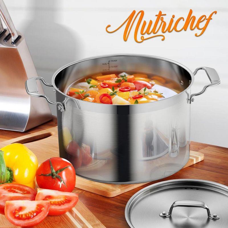 NutriChef Stainless Steel Stock Pot