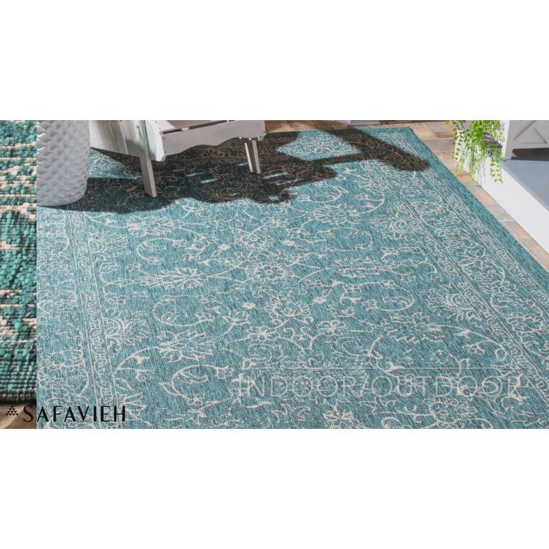 Courtyard CY8680 Power Loomed Indoor and Outdoor Area Rug - Grey/Navy - 8'x11' - Safavieh