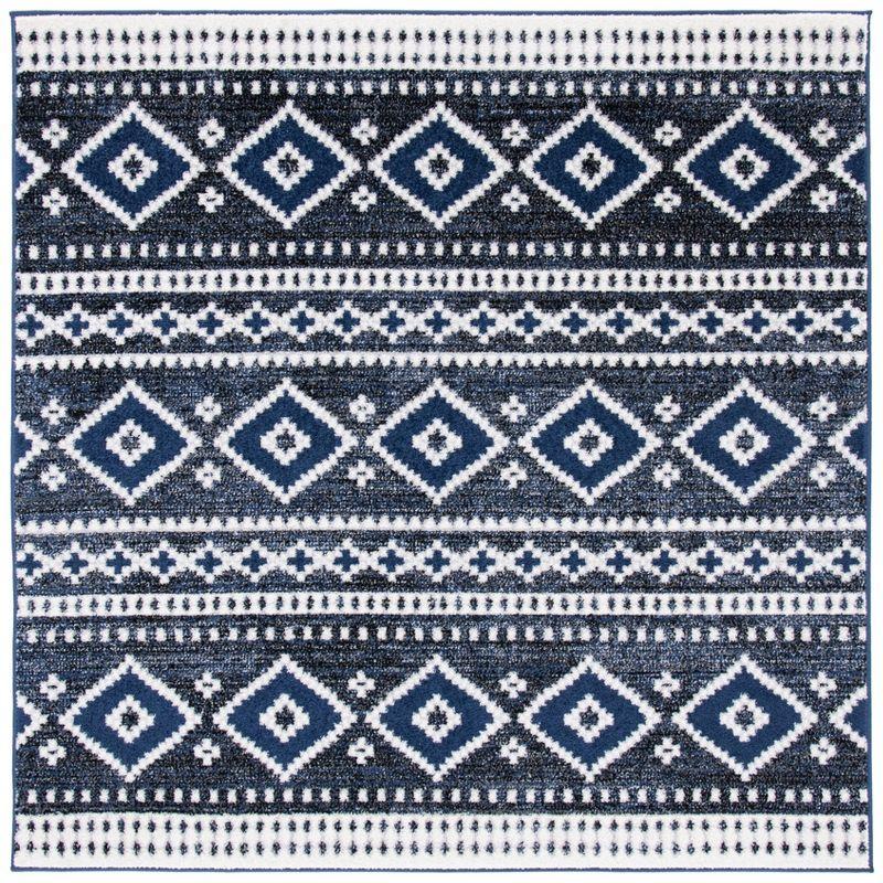 Adirondack ADR277 Power Loomed Area Rug - Dark Grey/Ivory - 6'x6' - Safavieh.