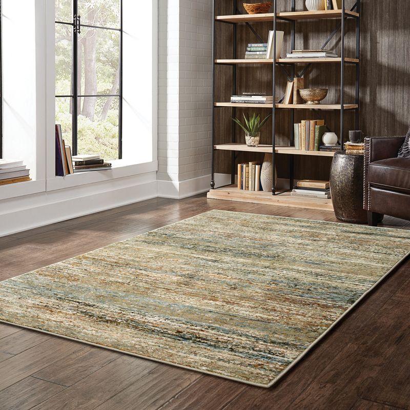 Oriental Weavers Atlas 8037J Gold/ Green Indoor Area Rug - 3'3" x 5'2"