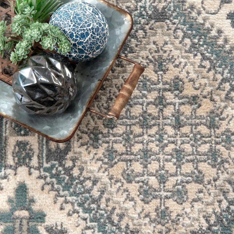 Nuloom 9x12 Becca  Tiled Indoor Area Rug, Charcoal, Faded Transitional Design, Stain Resistant, BedroomLiving Room, Kitchen,