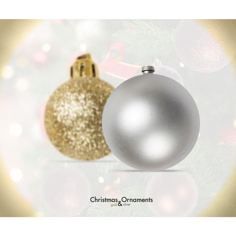 R N' Ds Shatterproof Christmas Ornament Balls - Gold and Silver - 100 Pack