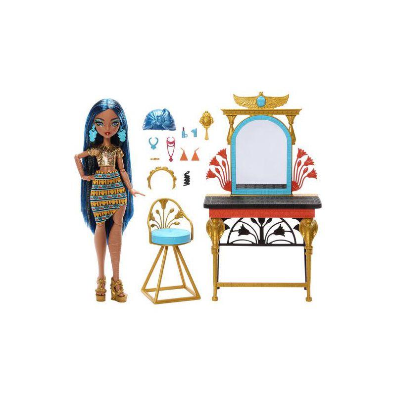 Mattel - Mattel - Monster High Cleo De Nile Self-Scare Day Doll and Playset