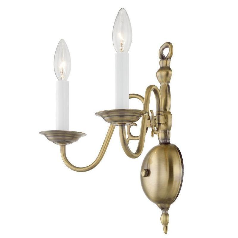 Livex Lighting Williamsburgh 2 - Light Wall Light in  Antique Brass