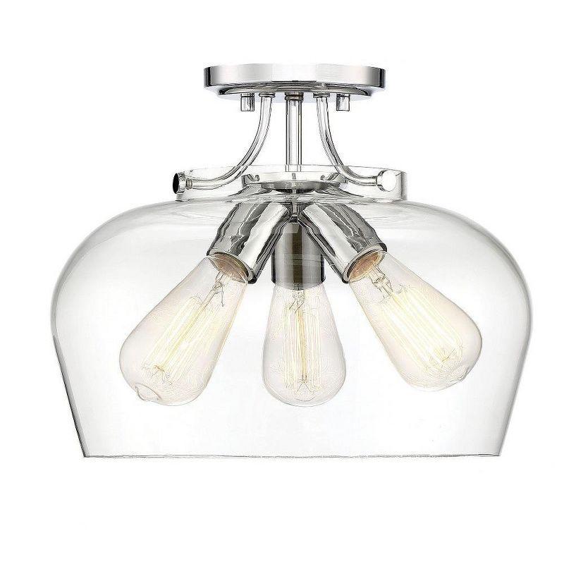 Savoy House Octave 3 - Light Semi-Flush Mount in  Polished Chrome