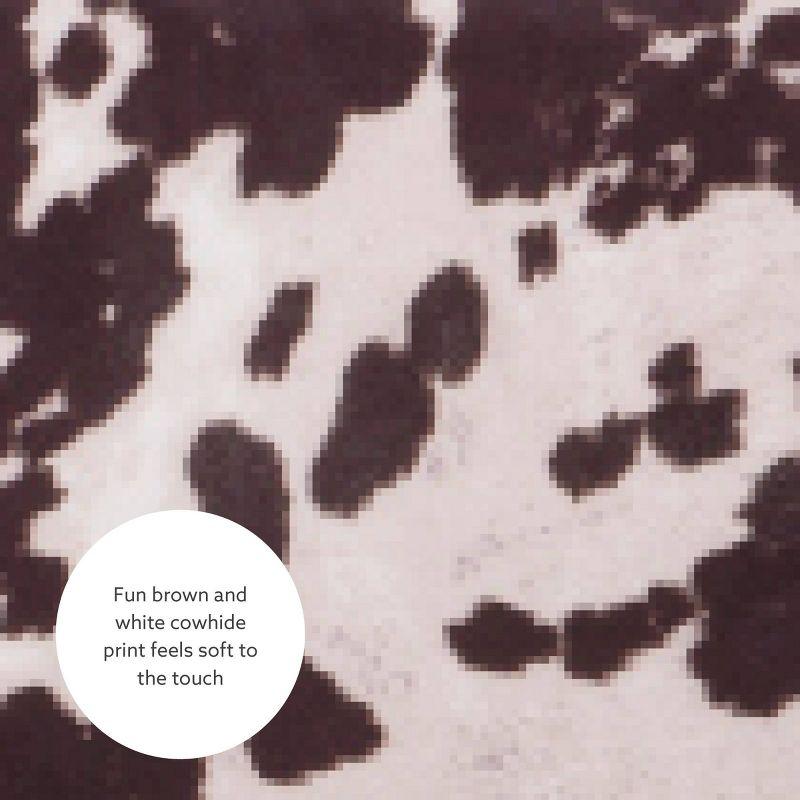 Linon 24" Corey Microfiber Upholstery Counter Height Barstool Cow print : Farmhouse Style, Wood Frame, Footrest