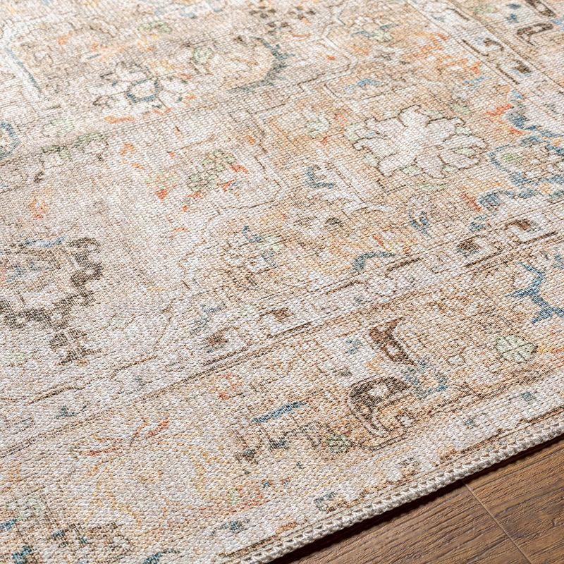 Mark & Day Goose Lake 6'7"x9' Rectangle Washable Woven Indoor Area Rugs Taupe: Stain-Resistant, Traditional, Indoor Use
